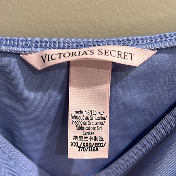 EUC Victoria's Secret VS Essential Perforated Short Onesie XXL Blue Energy - Picture 4 of 4